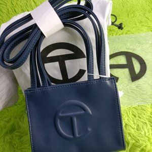 Telfar Small Navy blue shopping bag